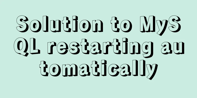 Solution to MySQL restarting automatically