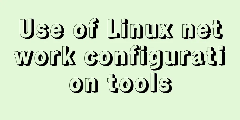 Use of Linux network configuration tools