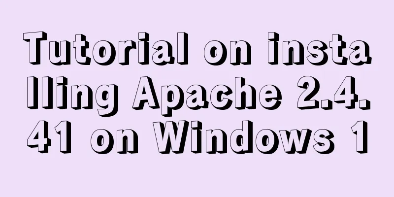 Tutorial on installing Apache 2.4.41 on Windows 10
