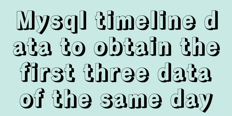 Mysql timeline data to obtain the first three data of the same day