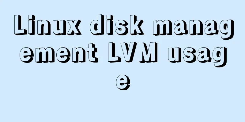 Linux disk management LVM usage