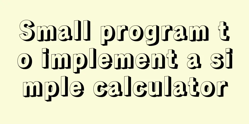 Small program to implement a simple calculator