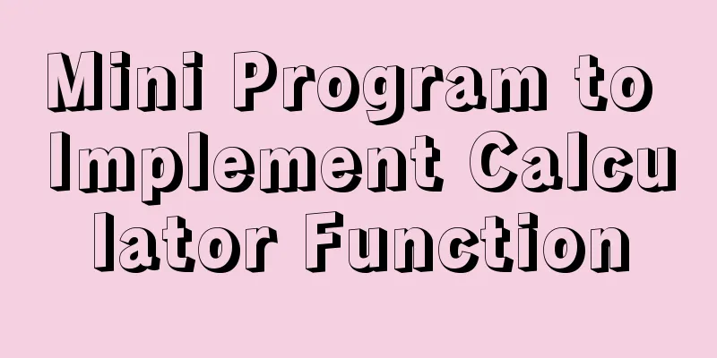Mini Program to Implement Calculator Function