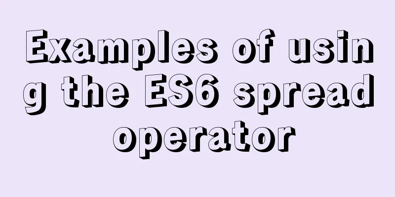 Examples of using the ES6 spread operator
