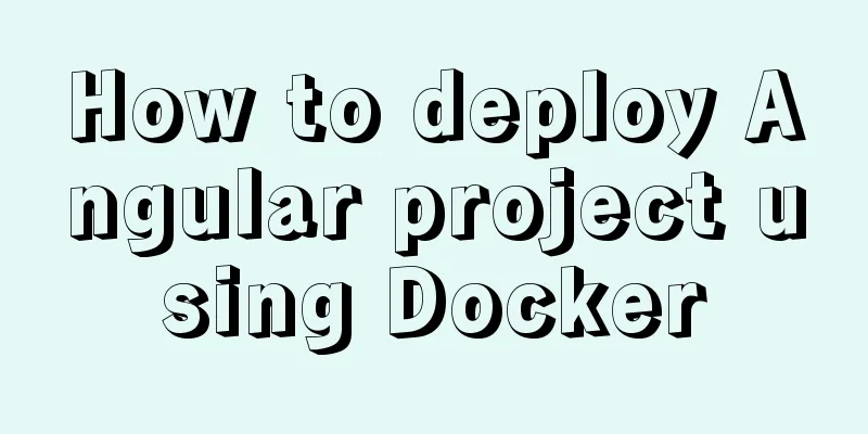 How to deploy Angular project using Docker