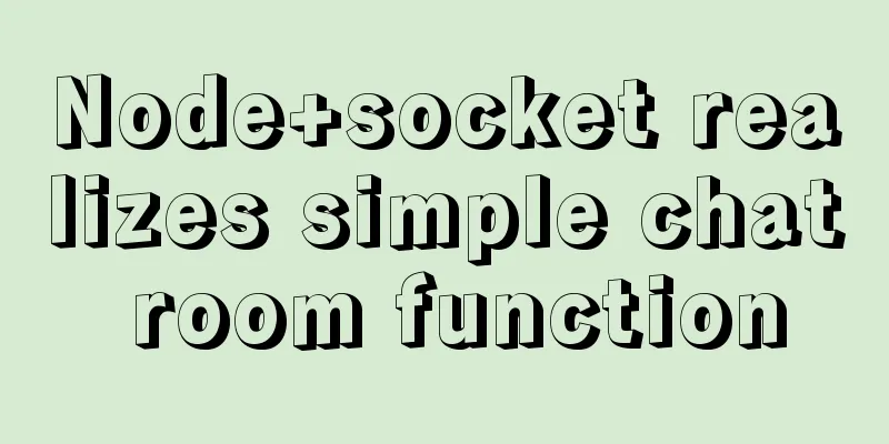 Node+socket realizes simple chat room function