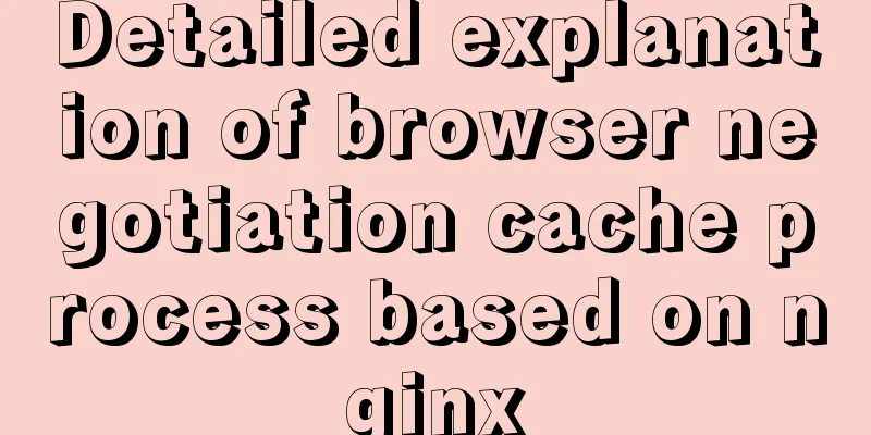 Detailed explanation of browser negotiation cache process based on nginx