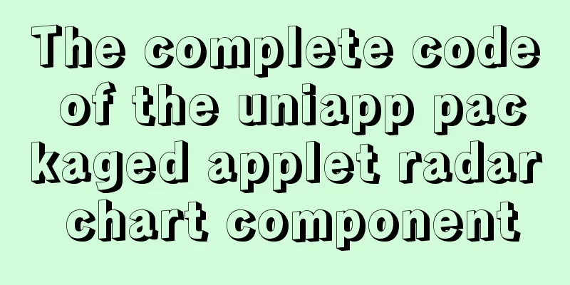 The complete code of the uniapp packaged applet radar chart component