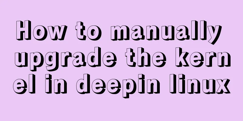 How to manually upgrade the kernel in deepin linux