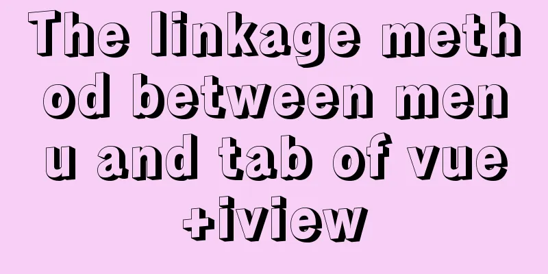 The linkage method between menu and tab of vue+iview
