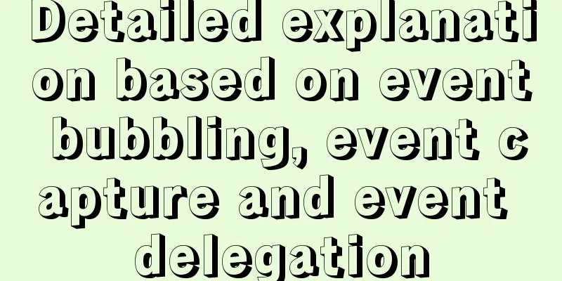 Detailed explanation based on event bubbling, event capture and event delegation