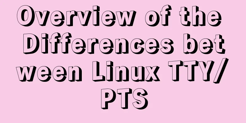 Overview of the Differences between Linux TTY/PTS