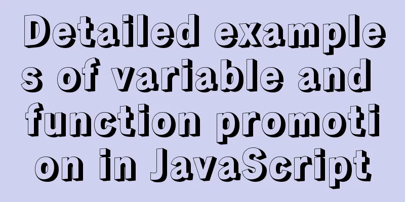 Detailed examples of variable and function promotion in JavaScript