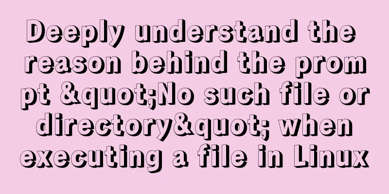 Deeply understand the reason behind the prompt "No such file or directory" when executing a file in Linux