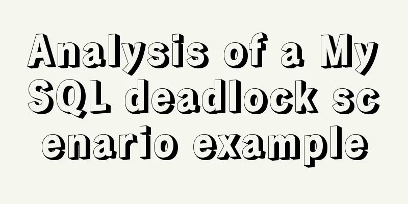 Analysis of a MySQL deadlock scenario example