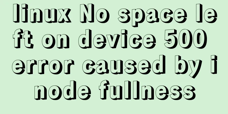 linux No space left on device 500 error caused by inode fullness