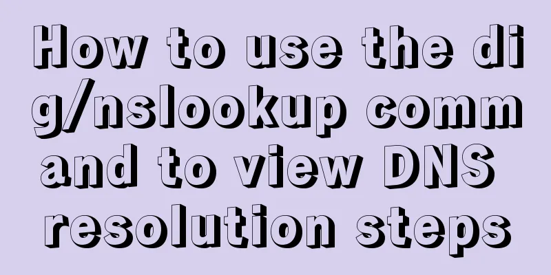 How to use the dig/nslookup command to view DNS resolution steps
