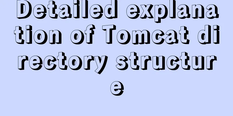 Detailed explanation of Tomcat directory structure