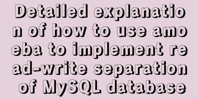 Detailed explanation of how to use amoeba to implement read-write separation of MySQL database