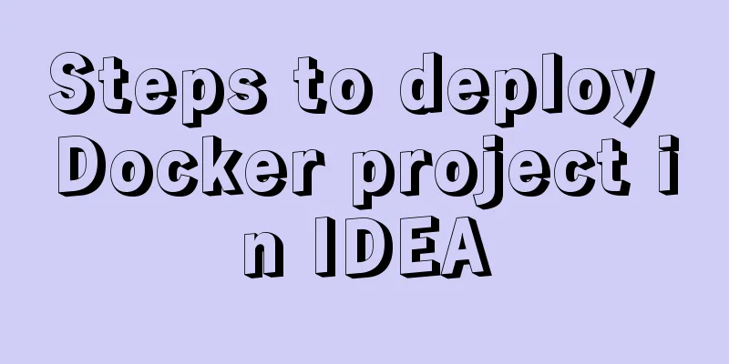 Steps to deploy Docker project in IDEA
