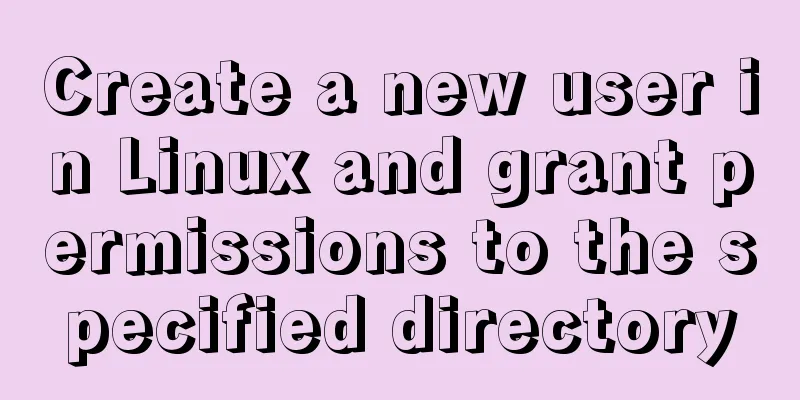 Create a new user in Linux and grant permissions to the specified directory