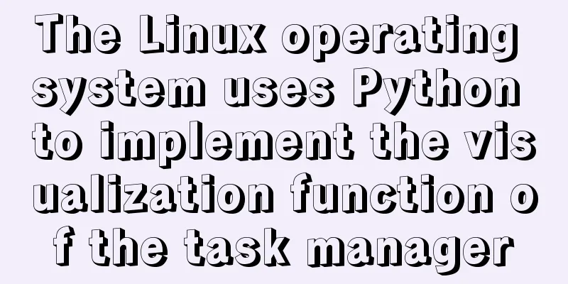 The Linux operating system uses Python to implement the visualization function of the task manager