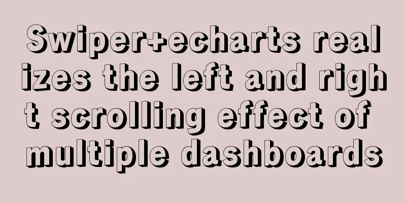 Swiper+echarts realizes the left and right scrolling effect of multiple dashboards