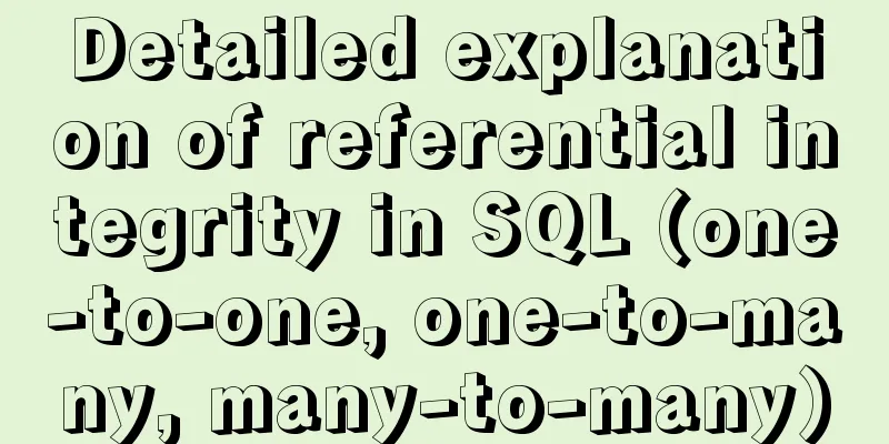 Detailed explanation of referential integrity in SQL (one-to-one, one-to-many, many-to-many)