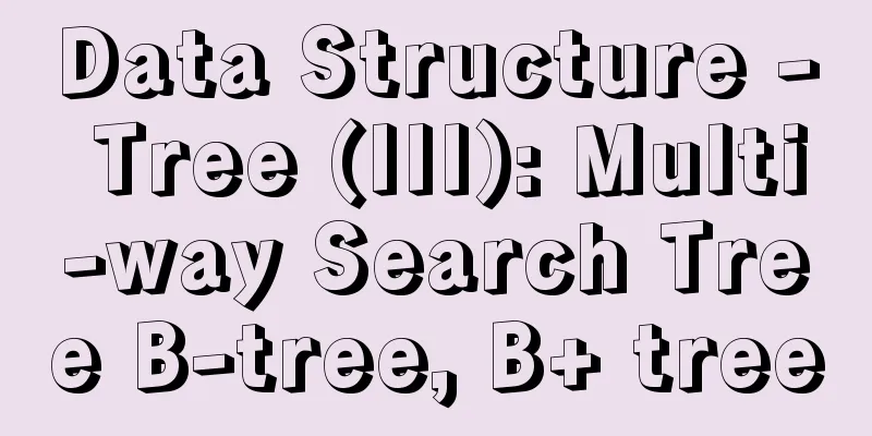 Data Structure - Tree (III): Multi-way Search Tree B-tree, B+ tree