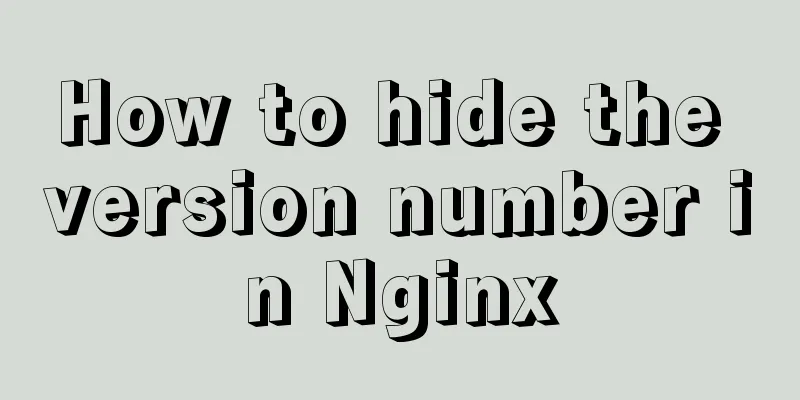 How to hide the version number in Nginx