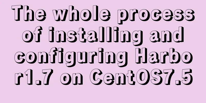 The whole process of installing and configuring Harbor1.7 on CentOS7.5