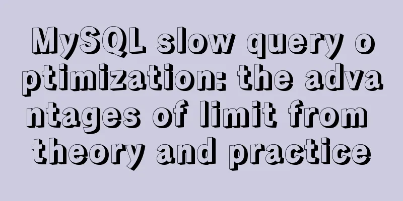 MySQL slow query optimization: the advantages of limit from theory and practice