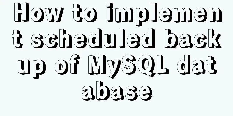 How to implement scheduled backup of MySQL database