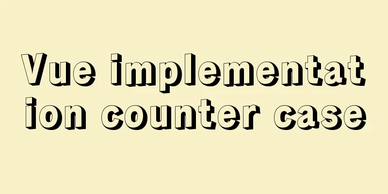 Vue implementation counter case