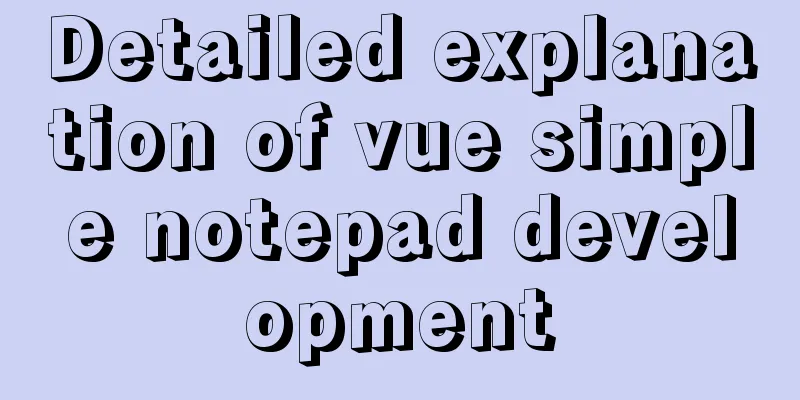Detailed explanation of vue simple notepad development
