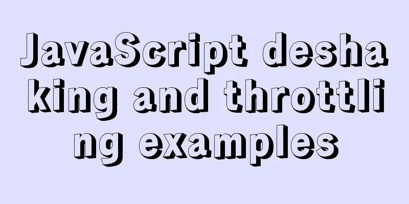 JavaScript deshaking and throttling examples