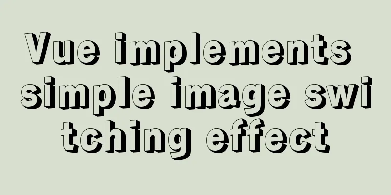 Vue implements simple image switching effect