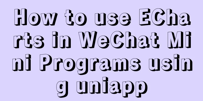 How to use ECharts in WeChat Mini Programs using uniapp