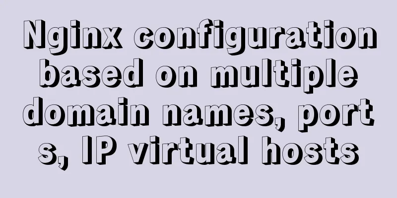 Nginx configuration based on multiple domain names, ports, IP virtual hosts