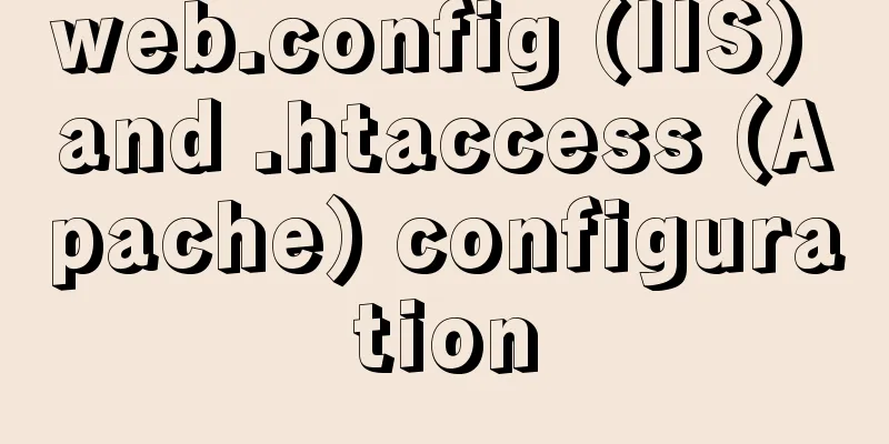 web.config (IIS) and .htaccess (Apache) configuration