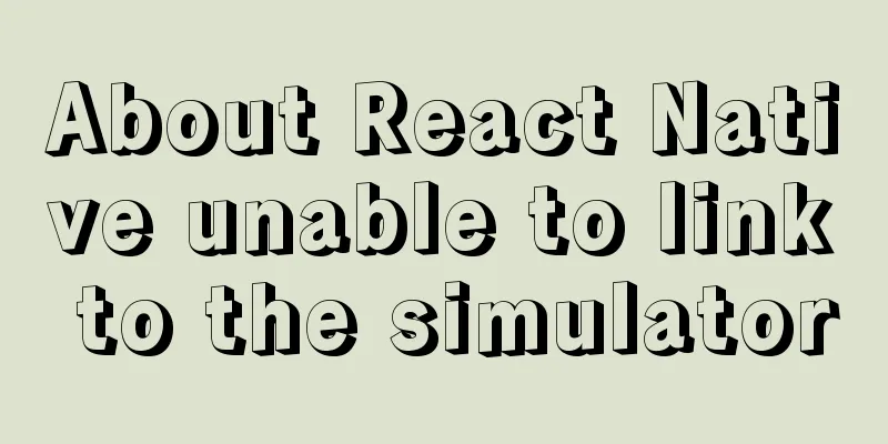 About React Native unable to link to the simulator