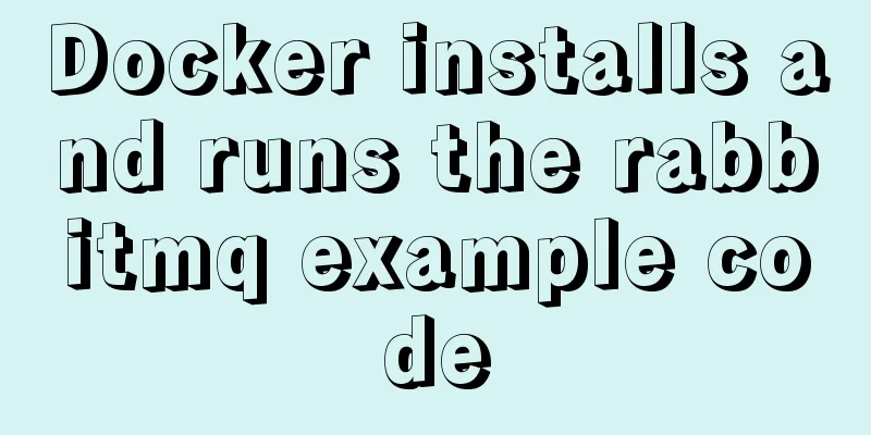 Docker installs and runs the rabbitmq example code