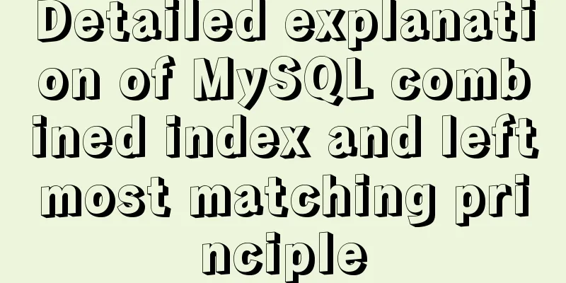Detailed explanation of MySQL combined index and leftmost matching principle