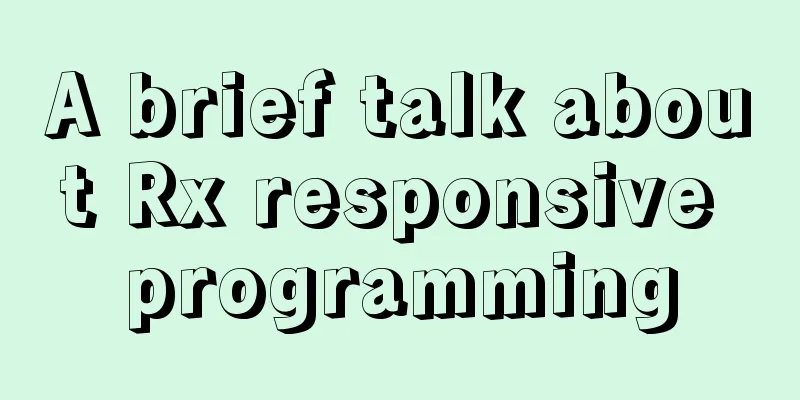 A brief talk about Rx responsive programming