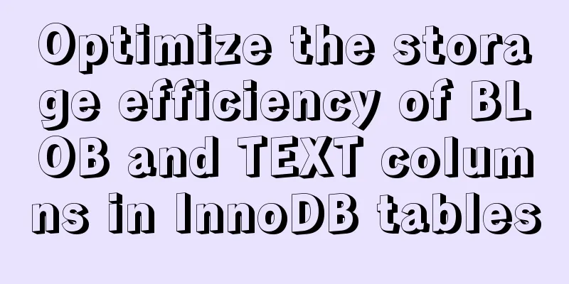 Optimize the storage efficiency of BLOB and TEXT columns in InnoDB tables