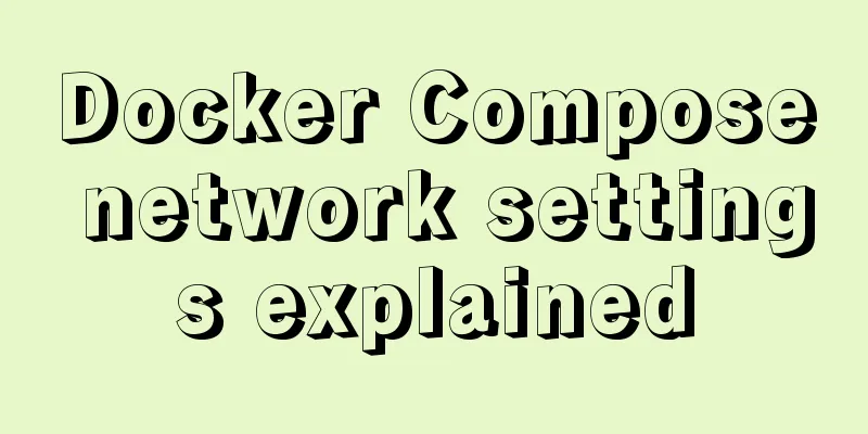 Docker Compose network settings explained