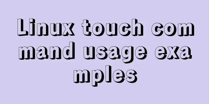 Linux touch command usage examples