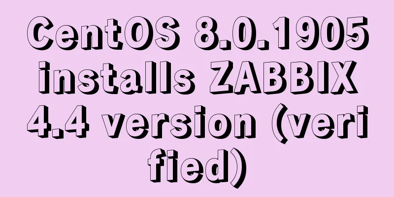 CentOS 8.0.1905 installs ZABBIX 4.4 version (verified)