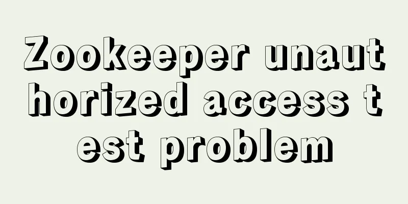 Zookeeper unauthorized access test problem