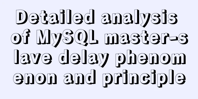 Detailed analysis of MySQL master-slave delay phenomenon and principle